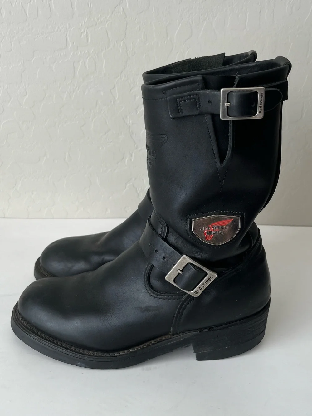 Red Wing Shoes 968 Leather Motorcycle Moto Boots Black Size Men’s 7 D